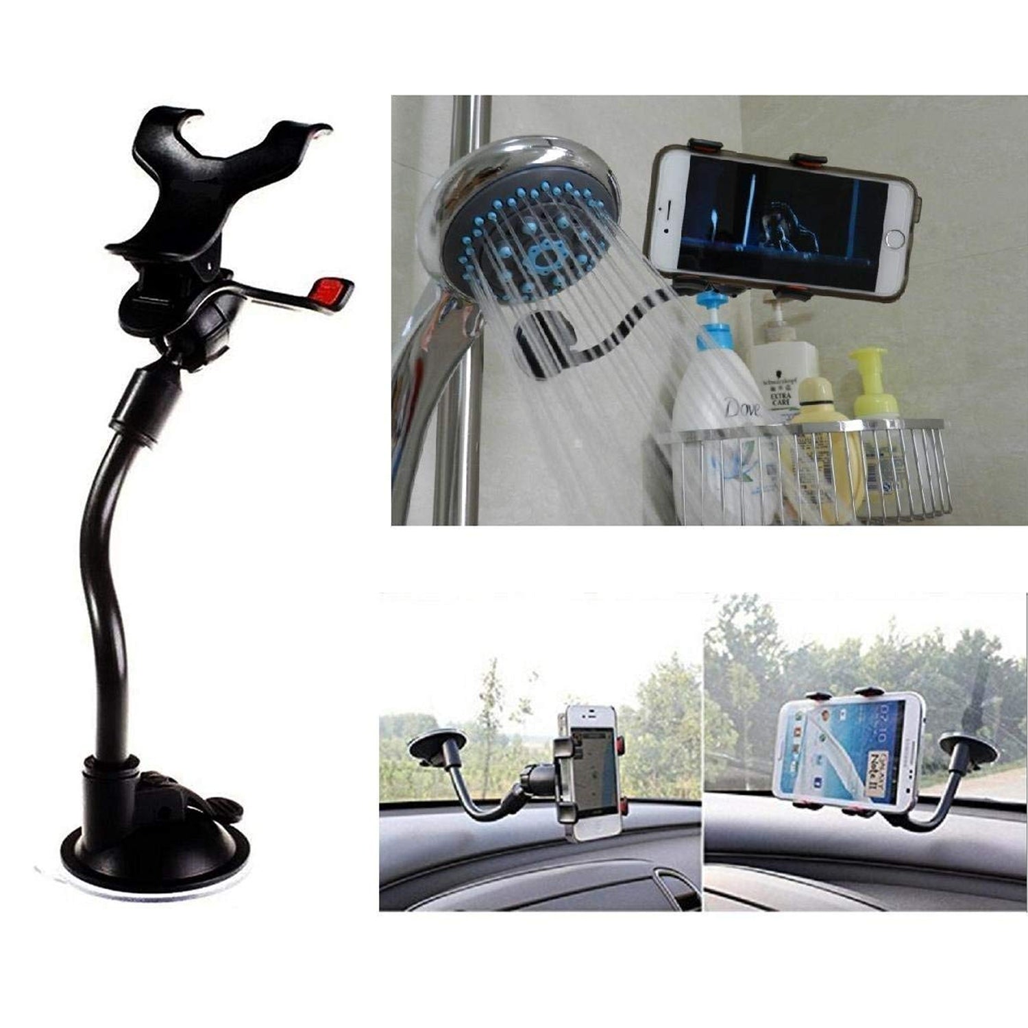 0282B Flexible Mobile Stand Multi Angle Adjustment with 360 Degree Adjustment For Car & Home Use Mobile Stand 0282B Flexible Mobile Stand Multi Angle Adjustment with 360 Degree Adjustment For Car & Home Use Mobile Stand